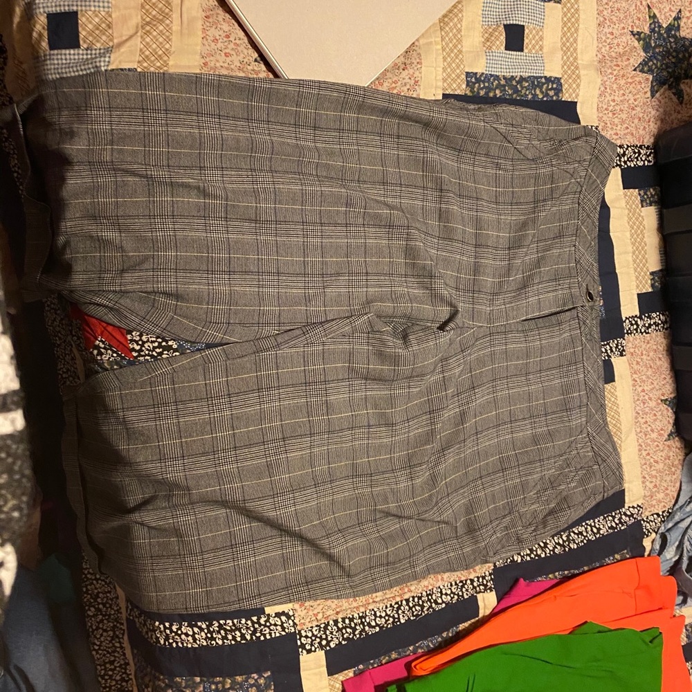 Black and white slacks cropped